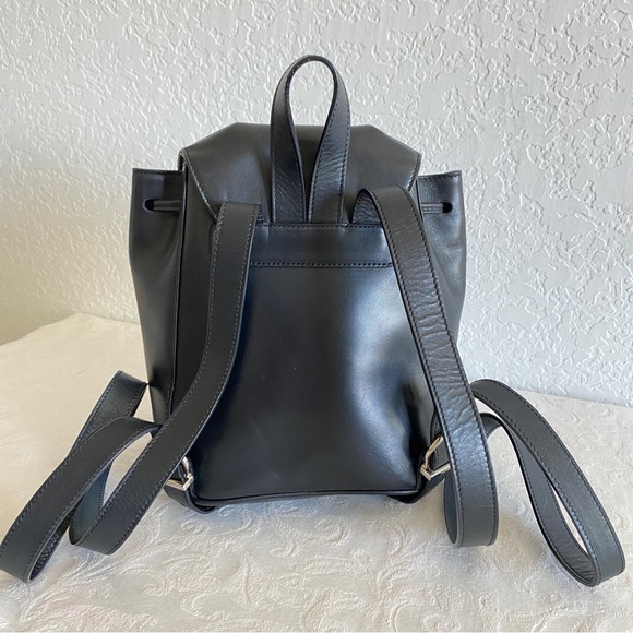 Salvatore Ferragamo Black Backpack with Gold Accents main image 4